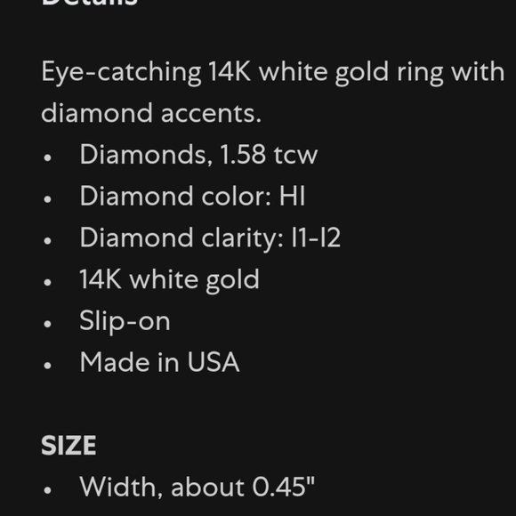 Effy 1.58 carat 14k white gold size 7 ring - Picture 9 of 9